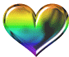 Gif animé coeur multicolor